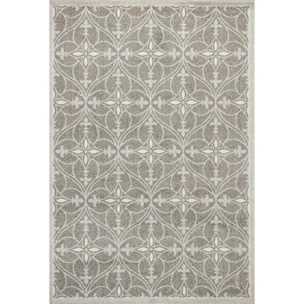 Palacedesigns 23 x 45 in. UV-Treated Polypropylene Grey Area Rug PA2627176 - main